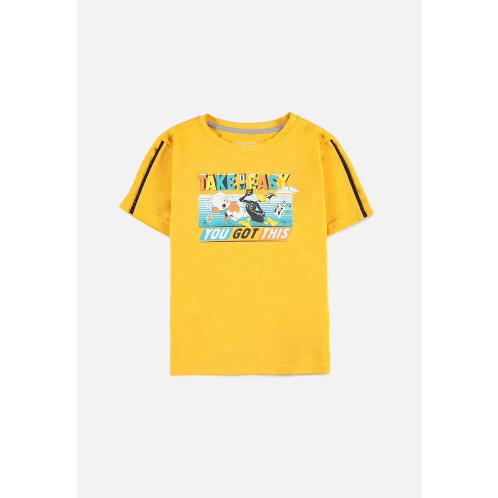 Looney Tunes - Daffy Duck & Porky Pig Kinder TShirt - Gelb